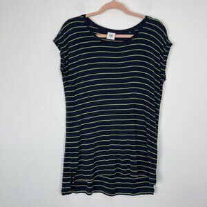 CABI Blue/Green Stripe Ibiza Sleeveless Jersey Knit Tunic Top Style 5333 Size S